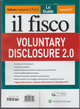 Voluntary Disclosure 2.0 - Le guide de il Fisco - Gennaio 2017