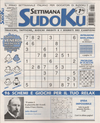 Settimana Sudoku  - settimanale n. 614 - 19 Maggio 2017 