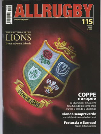 All Rugby - mensile n. 115 Giugno 2017 "Coppe europee"