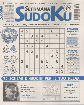Settimana Sudoku - n. 619 - 23 Giugno 2017 