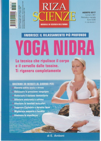Riza Scienze - mensile n. 351 Agosto 2017 - Yoga Nidra