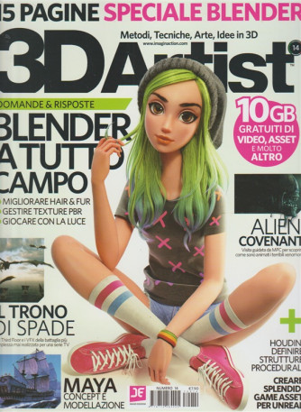 3D Artist Italia - Bimestrale n. 14 Agosto 2017 - Speciale Blender (15 pagine)