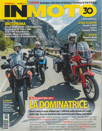 In Moto - mensile n. 9 Settembre 2017 - Alpen Masters 2017 "La dominatrice"