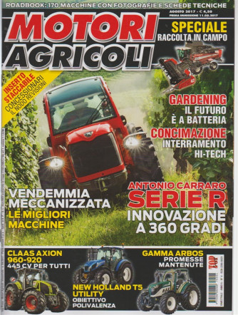 Motori Agricoli - bimestrale n.4 Agosto 2017- Vendemmia meccanizzata le macchine