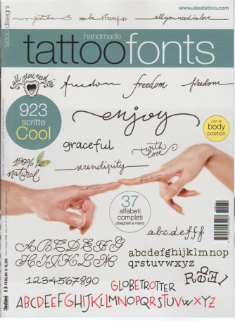 Tattoo Disegni - trimestrale n. 32 Agosto 2017  - Tattoo Fonts