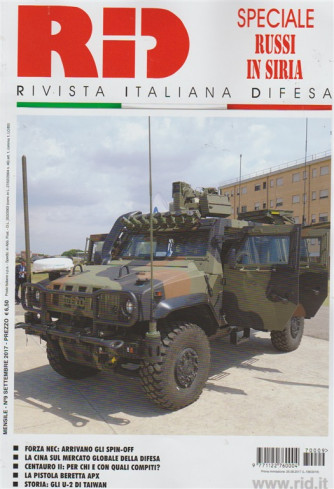 RID "rivista italiana difesa"-mensile n.9 Settembre 2017-speciale Russi in Siria