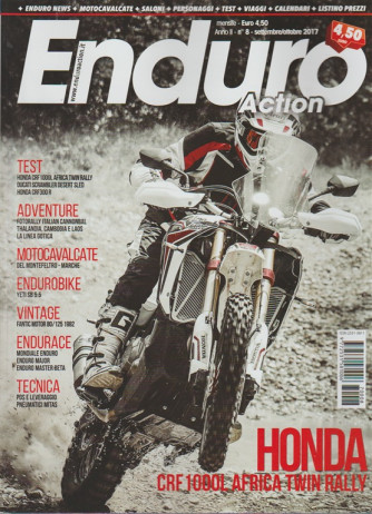 Enduro Action - mensile n. 8 Settembre 2017 - Honda CRF 1000L Africa Twin Rally