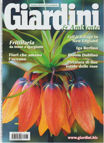Giardini & Ambiente -bimestrale n.287 Settembre 2017 "Fritillaria" da tenue a...