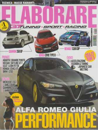 Elaborare - mensile n 229 Luglio 2017 - Alfa Romeo Giulia Performance 