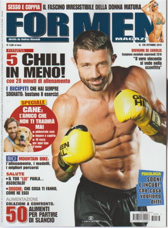 For Men Magazine - mensile n. 176 Ottobre 2017 - Gianni De Carolis 