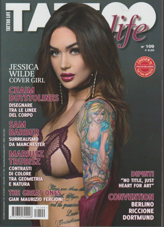 Tattoo Life - bimestrale n. 109 Novembre 2017 Jessica Wilde cover girl