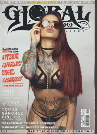 Global Tattoo - bimestrale n. 11 ottobre 2017 - Karen Masìs cover model