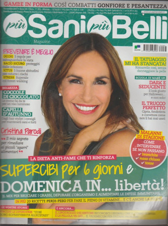 Più Sani Più Belli Magazine - mensile n. 83 Novembre 2017 Cristina Parodi