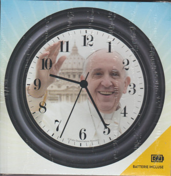 Orologio per la Papa Francesco diametro cm. 20 circa - Batterie incluse 