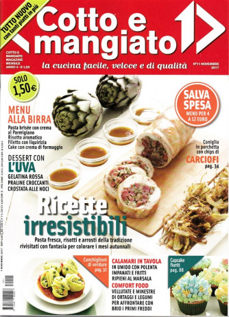 Cotto e Mangiato - mensile n. 11 Novembre 2017 -Calamari in tavola...