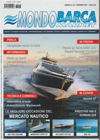 Mondo Barca Market - mensile n. 217 - Novembre 2017 in cover: Azimut S7 