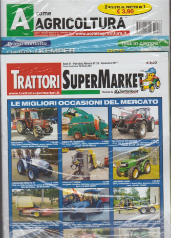 A Come Agricoltura - mensile n.47 Novembre 2017 + Trattori SuperMarket n.28/2017