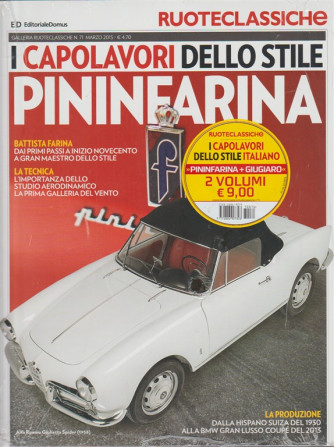 Ruote classiche"Capolavori dello stile" raccolta 2 volumi - Pininfarina+Giugiaro