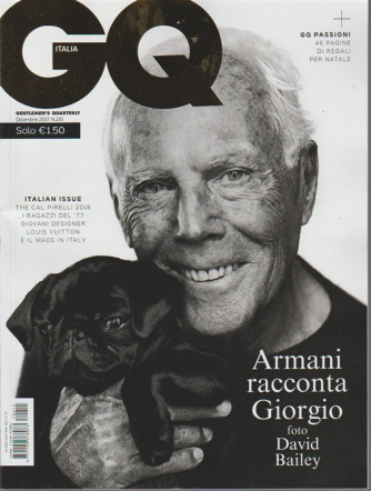 GQ Italia(Gentlmen's Quartly)-mensile n.215 Dicembre2017-Armani racconta Giorgio
