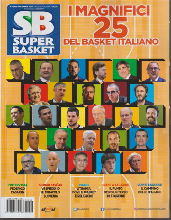 Superbasket -bimestrale n.8(36) Dicembre2017- i Magnifici 25 del Basket Italiano