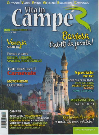 Vita in Camper - bimestrale n. 114 Gennaio 2018 - Baviera castelli da favola!