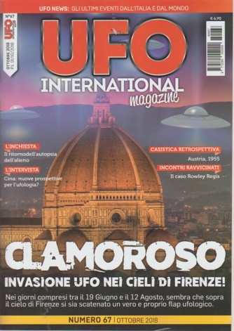 Ufo International magazine - n. 67 - ottobre 2018 - mensile