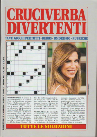 Cruciverba Divertenti - bimestrale n. 95 marzo 2018 - Veronica Maya