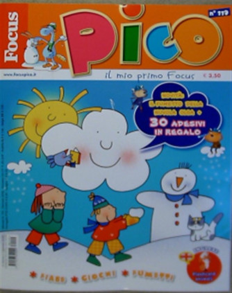 Focus Pico - mensile n. 119 - Gennaio 2018 "Il fumetto della nuvola olga 30 adesivi in regalo"