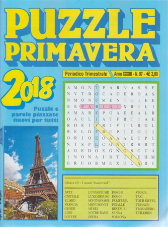 Puzzle primavera 2018 - n. 97 - trimestrale - aprile - giugno 2018
