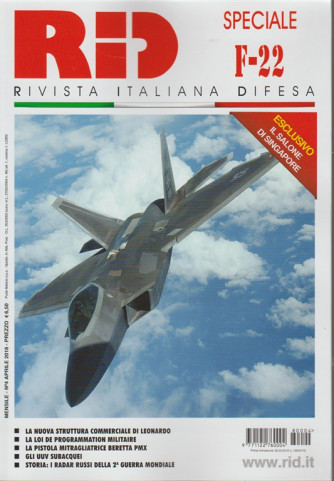 RID Rivista Italiana Difesa - Mensile n. 4 Aprile 2018 Speciale F-22