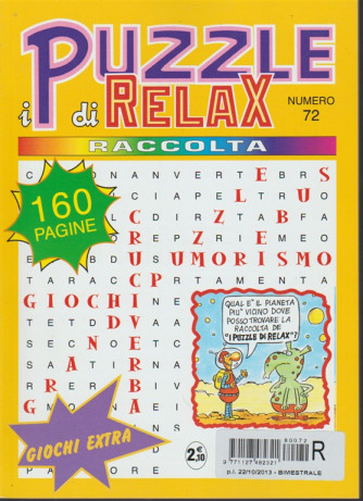 Raccolta i puzzle di  Relax n. 72 bimestrale - 22/10/2013