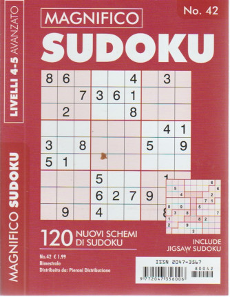 Magnifioo Sudoku n. 42 - bimestrale - livelli 4-5 avanzato
