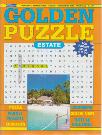 Golden Puzzle estate n. 127 - periodico trimestrale - luglio - settembre 2018 - 100 pagine