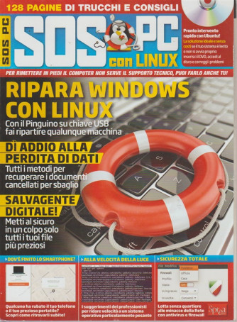 Linux Pro Manuale Mega - Sos Pc con Linux n. 3 - bimestrale - luglio - agosto 2018 - riedizione - 128 pagine