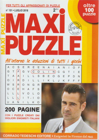 Maxi Puzzle - n. 151 - luglio 2018 - mensile - 200 pagine