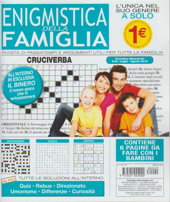 Enigmistica Della Famiglia - n. 20 - bimestrale - luglio - agosto 2018 