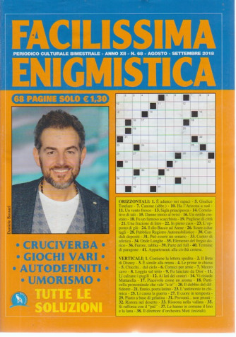 Facilissima Enigmistica - n. 68 - bimestrale - agosto - settembre 2018 - 68 pagine