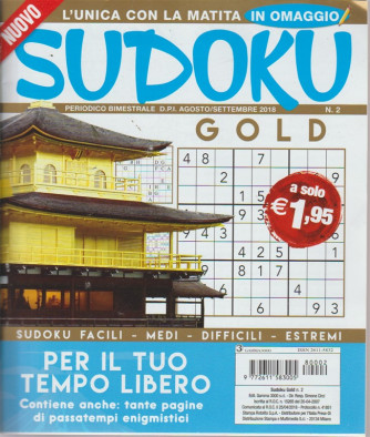 Sudoku   Gold- n. 2 - bimestrale - agosto - settembre 2018 - 