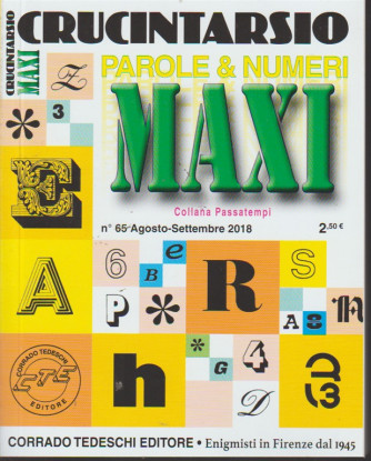 Maxi Crucintarsio -n. 65 - agosto - settembre 2018 - trimestrale - 