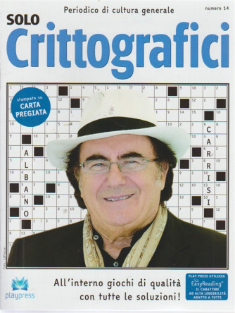 Solo crittografici - n. 14 - bimestrale - 9/8/2018 - Periodico di cultura generale - Albano Carrisi