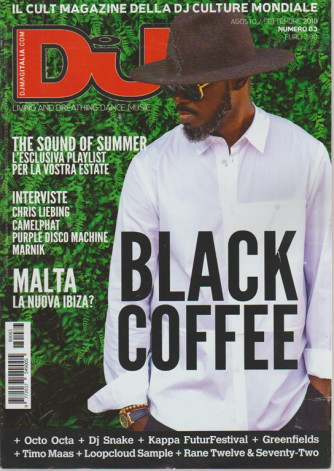 Dj Mag. - Black Coffee - n. 83 - agosto - settembre 2018 - mensile