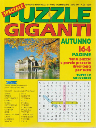 Speciale Puzzle Giganti - n. 93 - trimestrale - ottobre - dicembre - 2018 - 164 pagine - autunno
