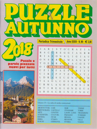 Puzzle autunno  - trimestrale - n. 99 - ottobre - dicembre 2018