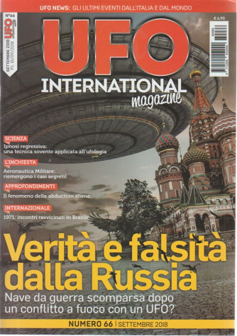 Ufo International magazine - n. 66 - settembre 2018 - 