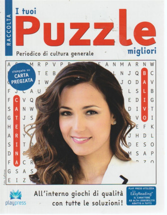 Raccolta i tuoi puzzle migliori - n. 5 - bimestrale - 10/9/2018- Caterina Balivo
