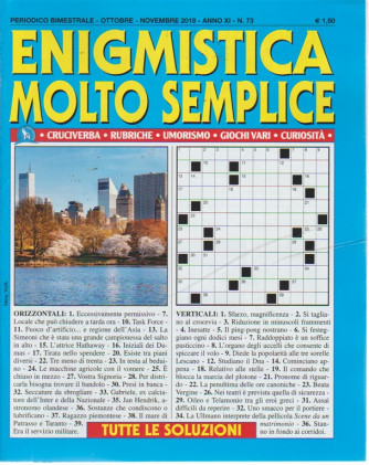 Enigmistica Molto Semplice - n. 73 - bimestrale - ottobre - novembre 2018 - 