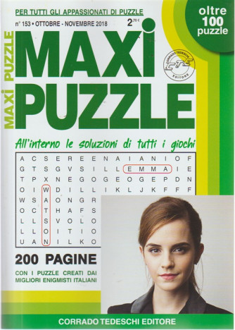Maxi Puzzle - n. 153 - ottobre - novembre 2018 - bimestrale - 200 pagine - oltre 100 puzzle