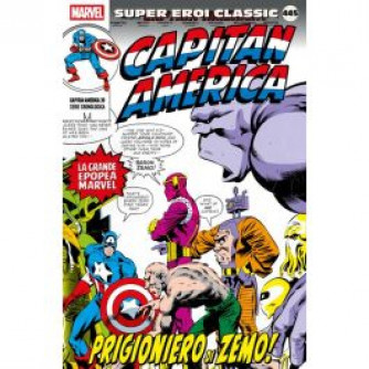 Copertina Super Eroi Classic Captain America Prigioniero di Zemo con titolo Marvel e illustrazione del supereroe