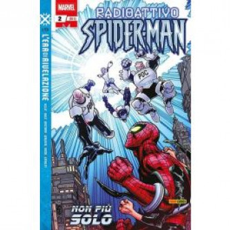 Copertina di Uomo Ragno - Radioattivo Spider-Man #2 con Spider-Man nell'era di Rivelazione