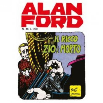 Copertina di Alan Ford Anastatica numero 48 con titolo Il ricco zio è morto